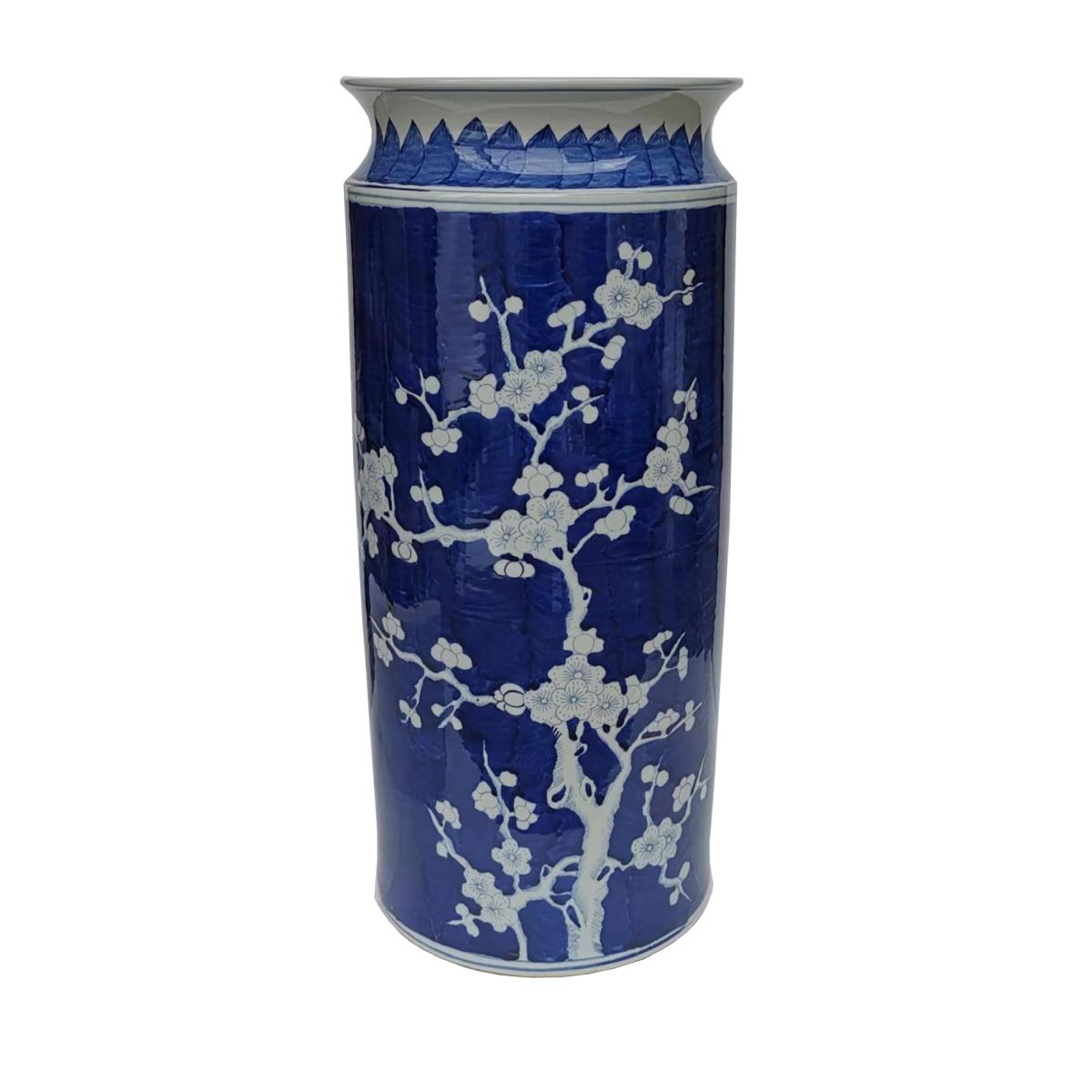 Blue and White Plum Blossom Porcelain Umbrella Stand