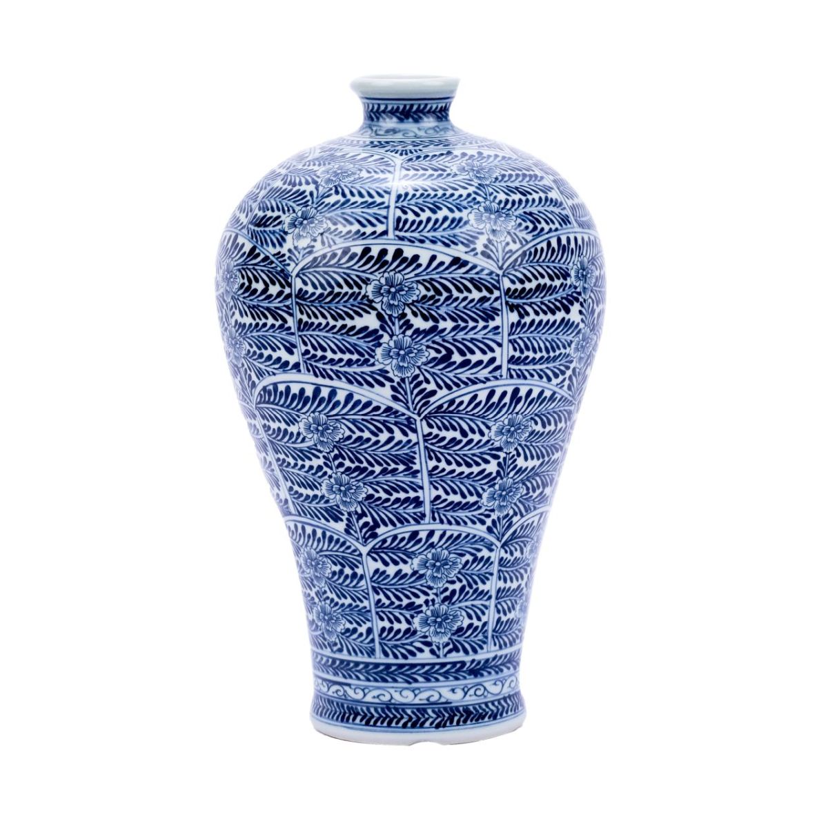 Blue & White Blossom Porcelain Plum Vase