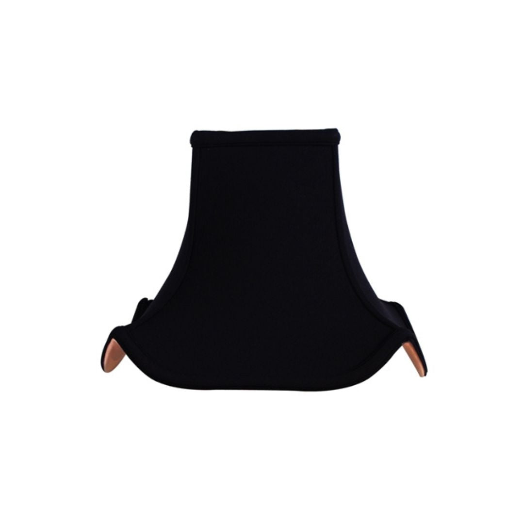 Black Rayon Rectangular Pagoda Lamp Shade 10-17" Sizes