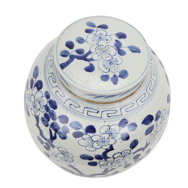Blue & White Porcelain Vintage Ming Jar Plum Blossom