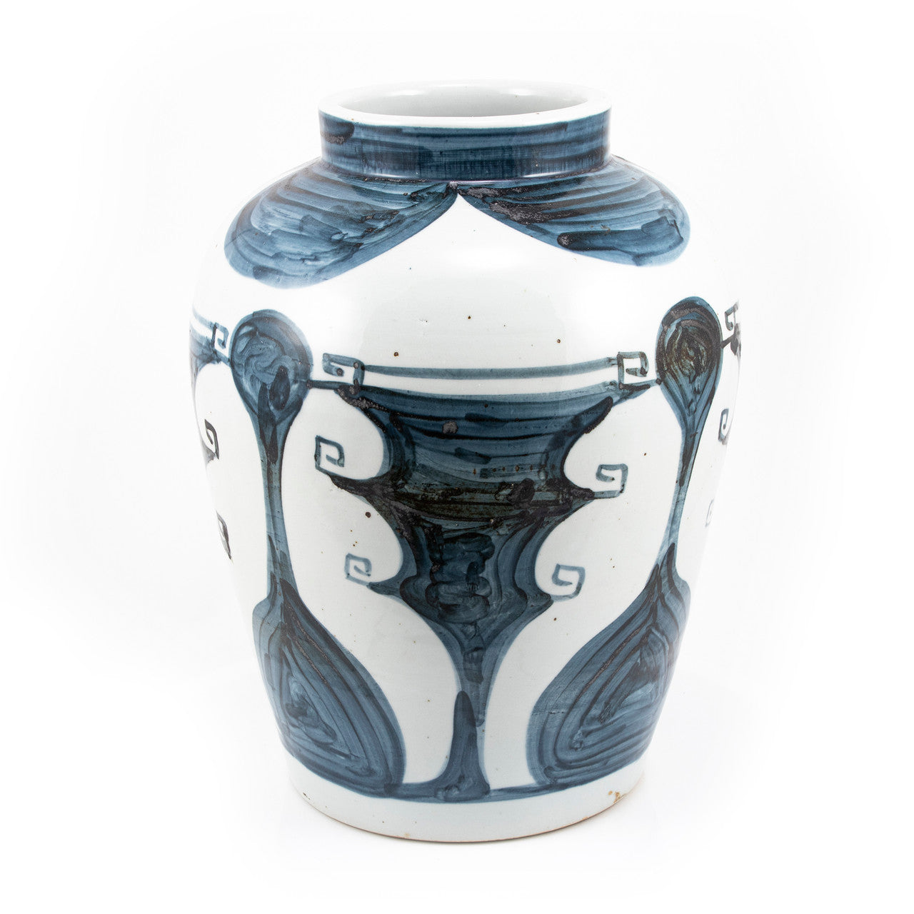 Blue And White Porcelain Abstract Painting Jar