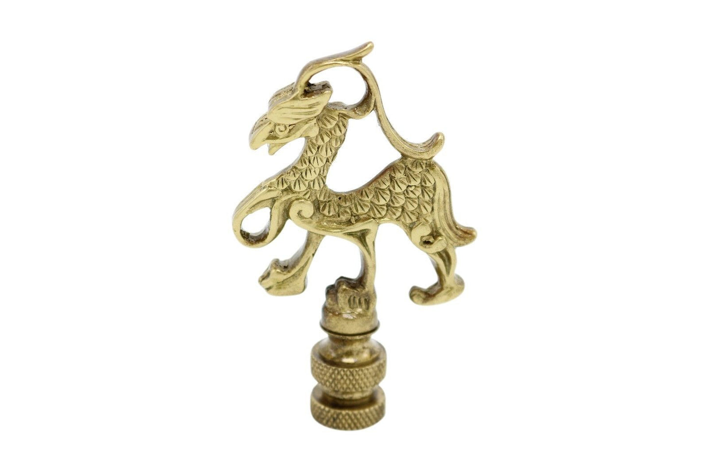 Beautiful Brass Kylin Qilin Lamp Finial 3.5"