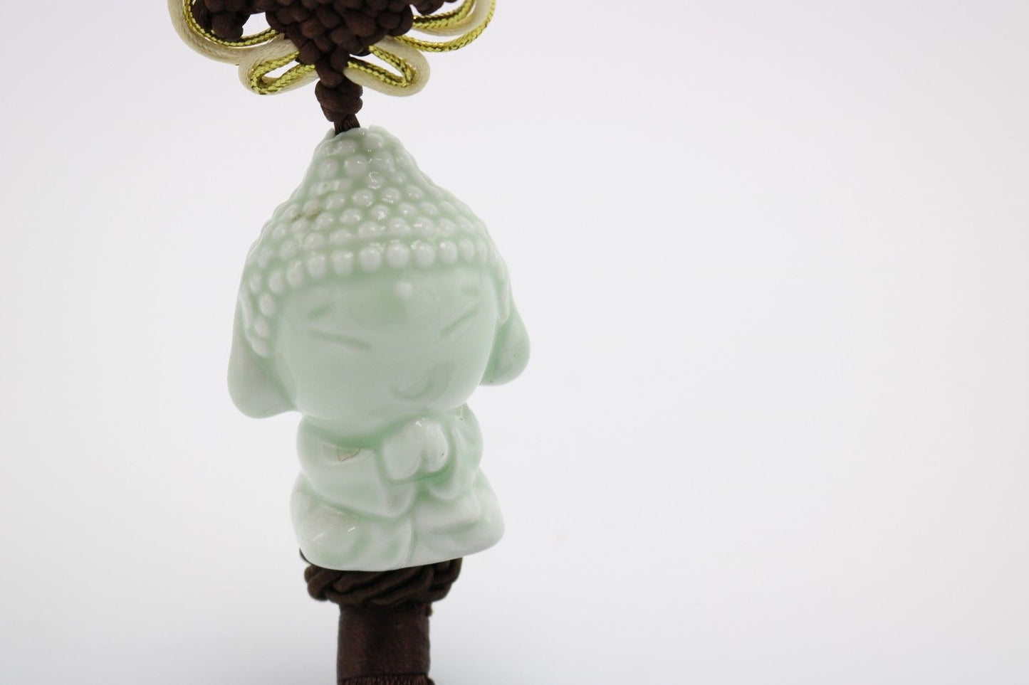 Celadon Porcelain Buddha Figurine Tassel Great Gift Feng Shui