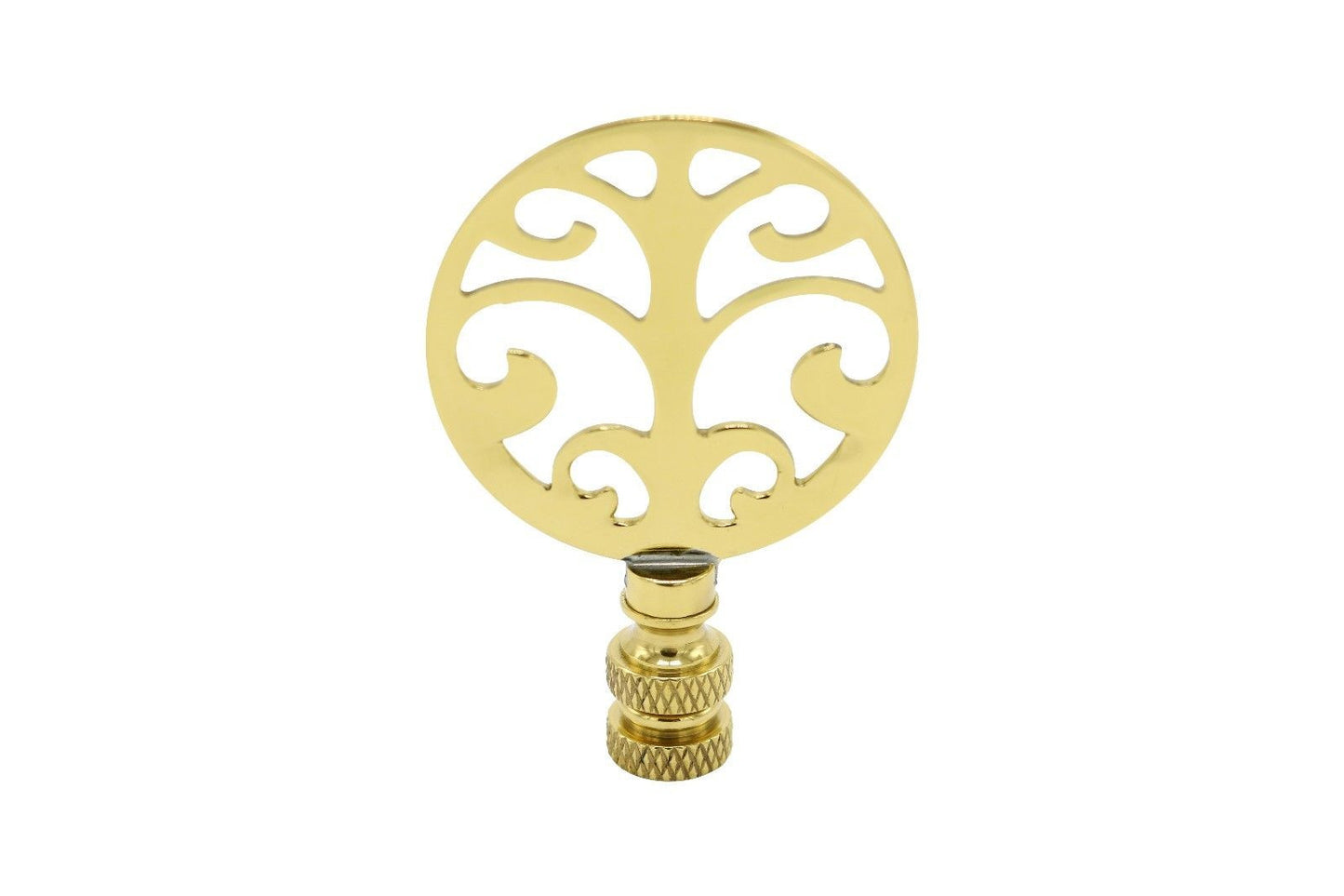 Beautiful Metal Bronze Color Round Pattern Lamp Finial 3"