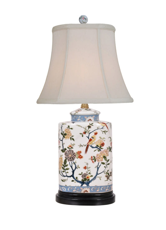 Floral Imari Style Porcelain Table Lamp 21"