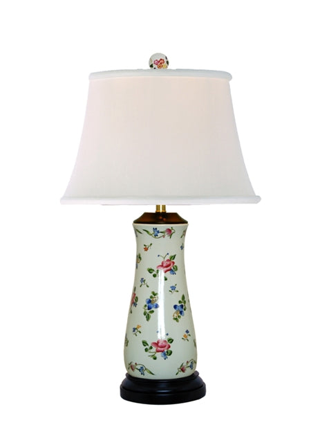 Floral Porcelain Vase Table Lamp 28"