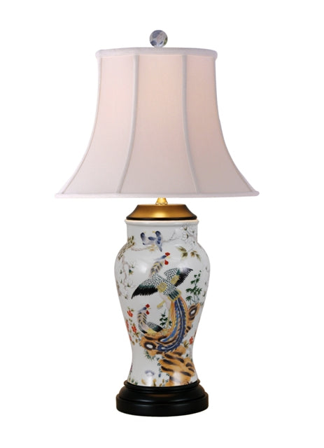 Phoenix Porcelain Vase Table Lamp 26"