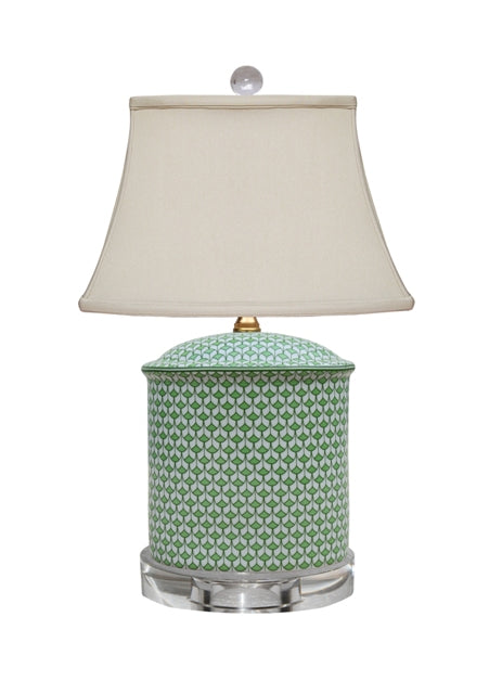 Oval Green Scale Table Lamp 19.5