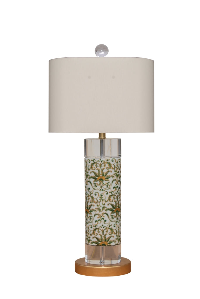 Floral Vine Porcelain Vase Table Lamp 25"