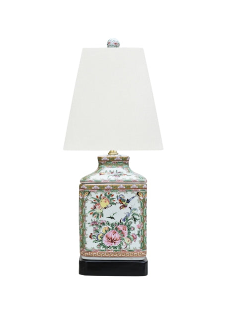 Rose Medallion Porcelain Mini Lamp 19"