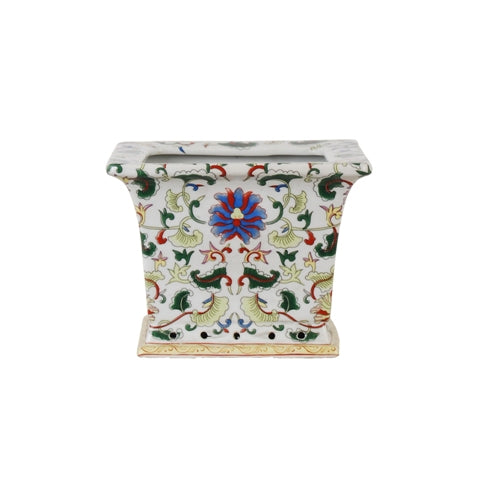 Floral Porcelain Cachepot