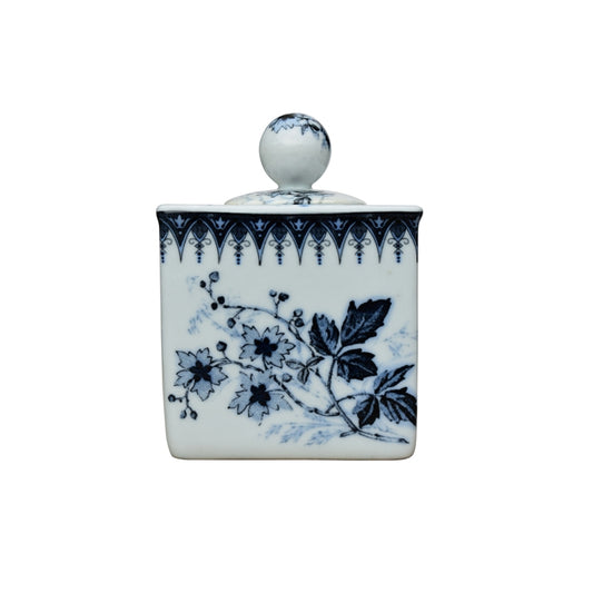 Blue and White Porcelain Square Candy Box