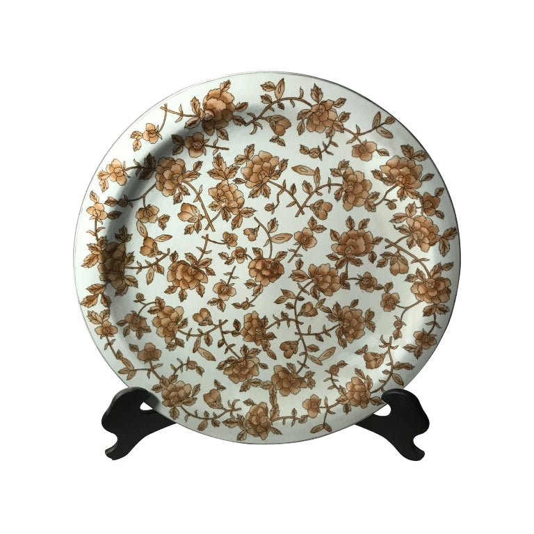 Floral Porcelain Plate 16"