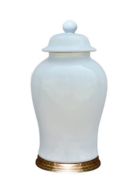 Palladium Blue Porcelain Temple Jar 19"