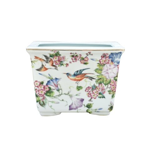 Famille Rose Porcelain Rectangular Planter