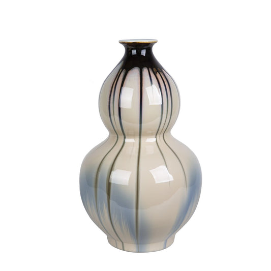 Reaction Glazed Porcelain Gourd Vase 16"