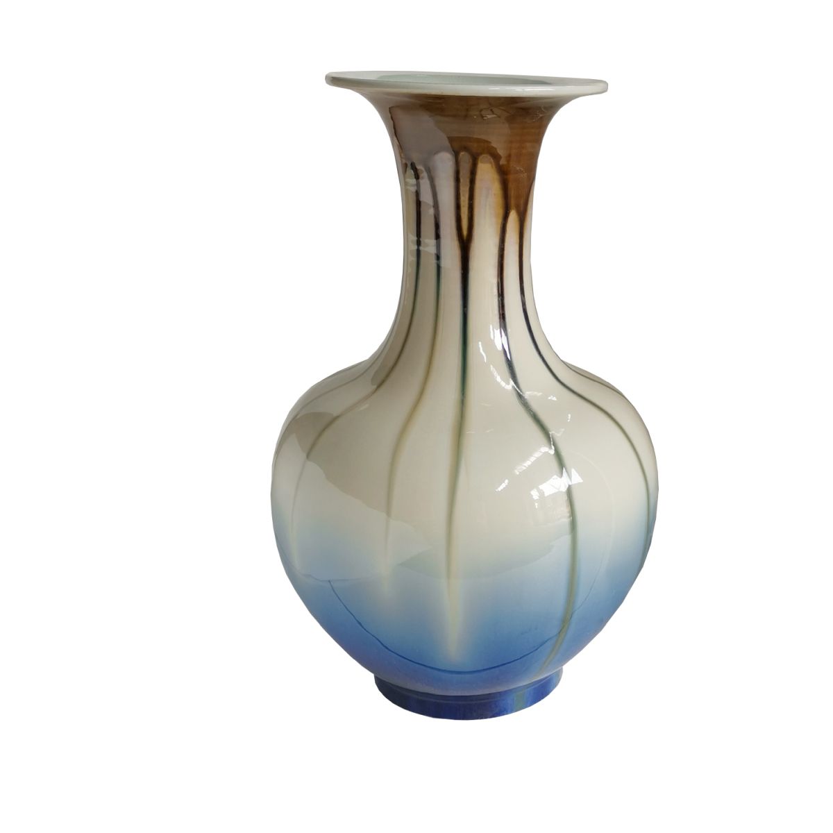 Reaction Glazed  Porcelain Pear Vase