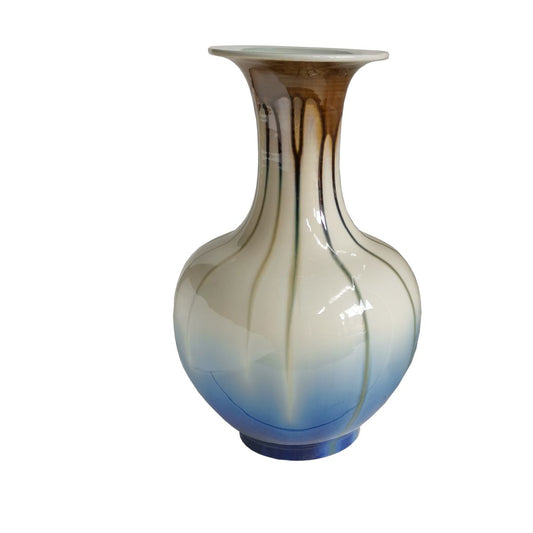 Reaction Glazed Porcelain Pear Vase