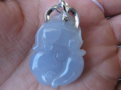 Natural Jade Ruyi Peanut Lucky Mouse Rat Authentic Purple Grade A Jade 18K Gold