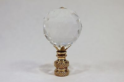 Pair of Unique Crystal Ball Lamp Finial