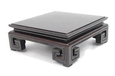 Brown Glossy Finish Wooden Chinese Pedestal Square Display Stand 3x3 to 9x9