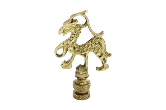 Beautiful Brass Kylin Qilin Lamp Finial 3.5"