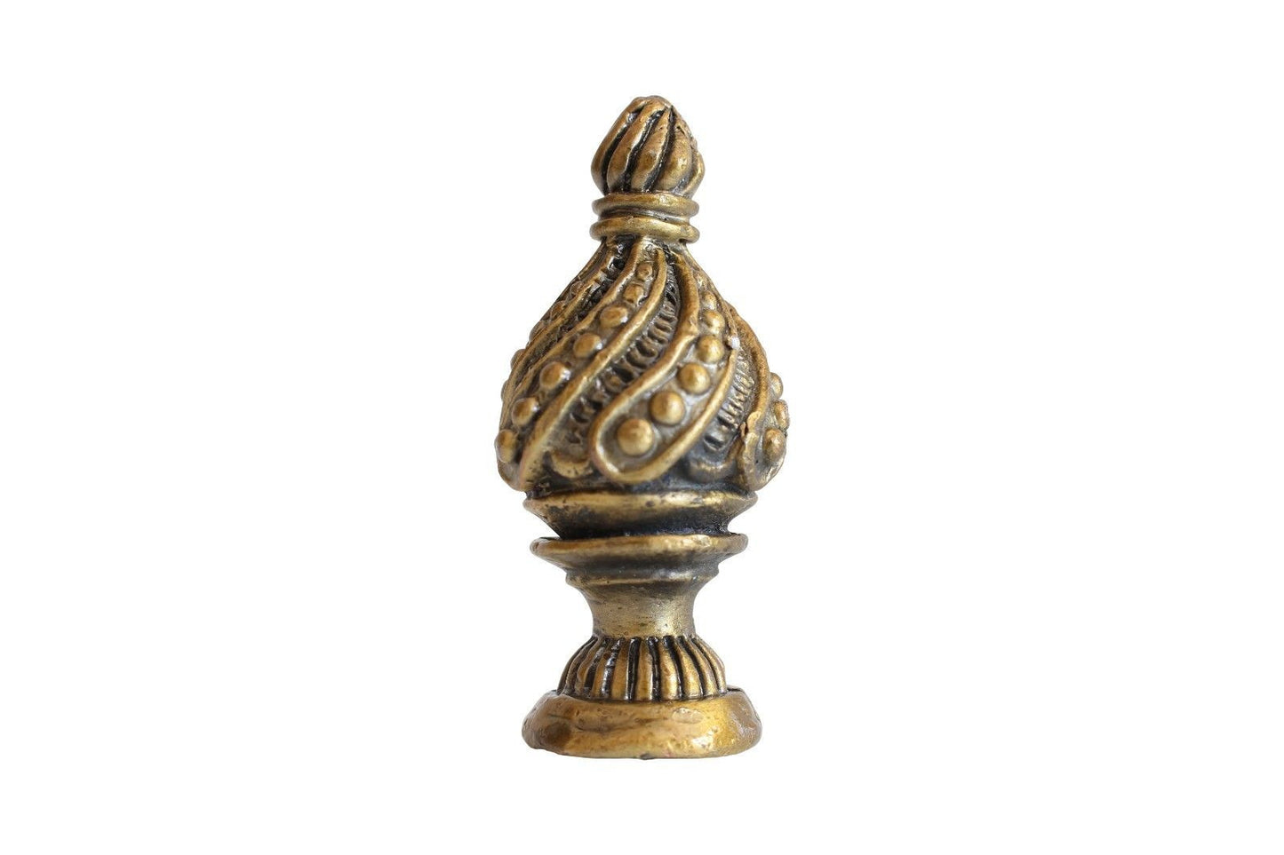 Unique Brass Spiral Cone Lamp Finial