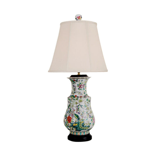 Beautiful Floral and Bird Porcelain Vase Table Lamp 34"