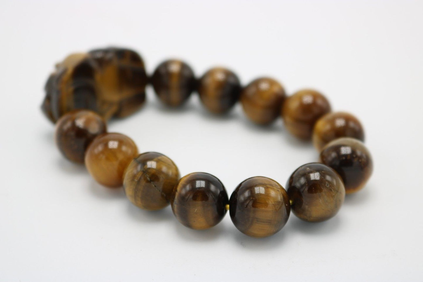 Beautiful Stone Lucky Money Foo Dog Brown Color Bracelet