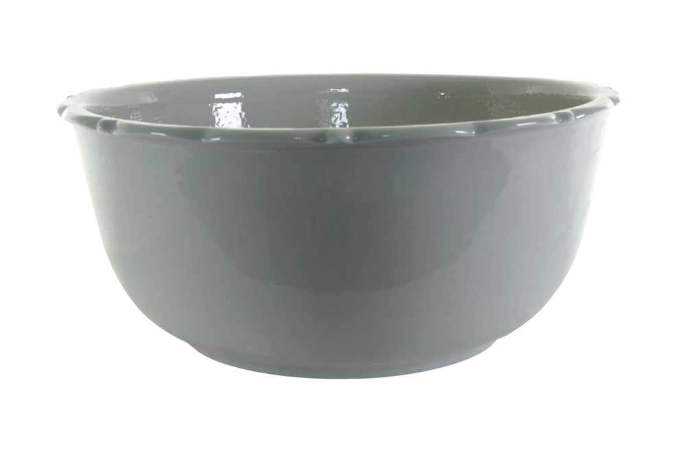 Chinese White Scalloped Rim Porcelain Bowl 14