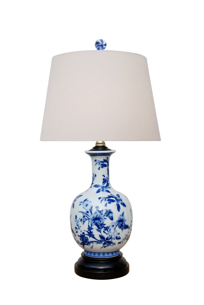 Blue and White Porcelain Vase Table Lamp 20.5"