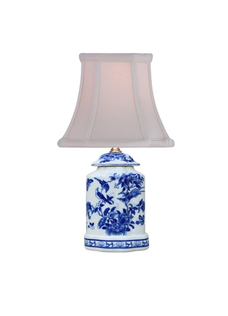 Blue and White Porcelain Mini Jar Lamp 14"