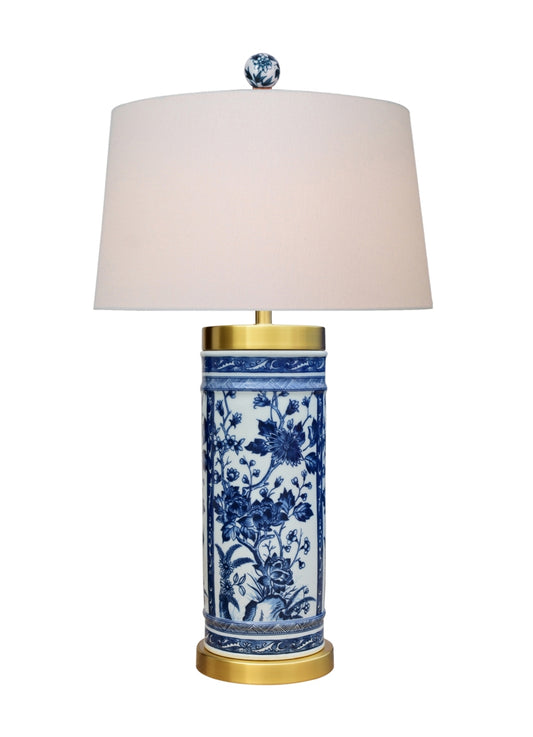 Blue and White Porcelain Vase Table Lamp 26"