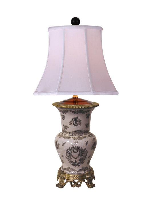 Chinoiserie Vase Porcelain Table Lamp 29"