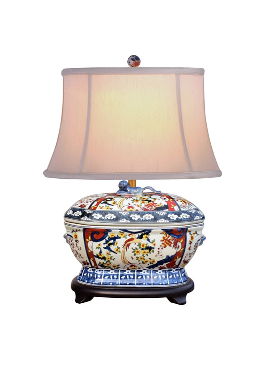 Imari Porcelain Tureen Table Lamp 21"