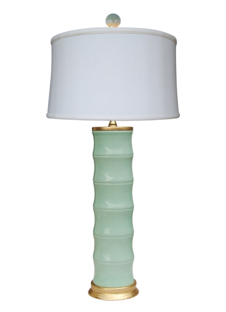 Celadon Porcelain Vase Table Lamp 30"