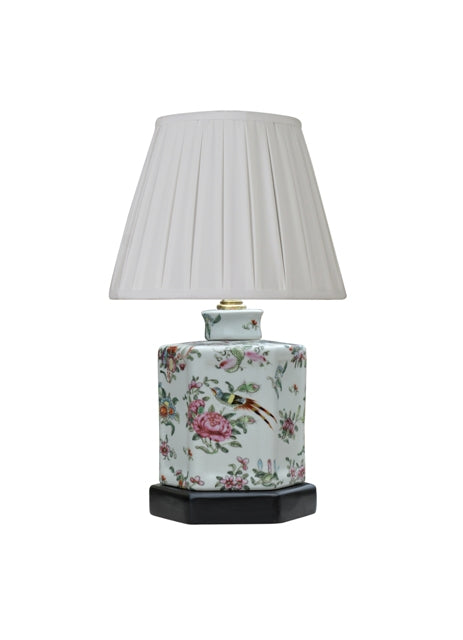 Rose Canton Hexagonal Jar Lamp 12"