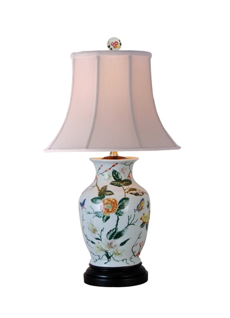 Floral Vase Porcelain Table Lamp 23.5"