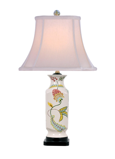 Dragon Fruit Porcelain Vase Table Lamp 24"