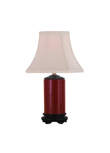 Mini Oxblood Vase Table Lamp 15"