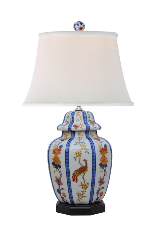 Imari Porcelain Scalloped Jar Table Lamp 23.5"
