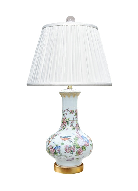 Floral Bird Porcelain Vase Table Lamp 27