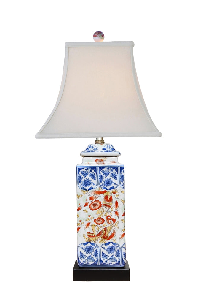 Imari Square Jar Porcelain Table Lamp