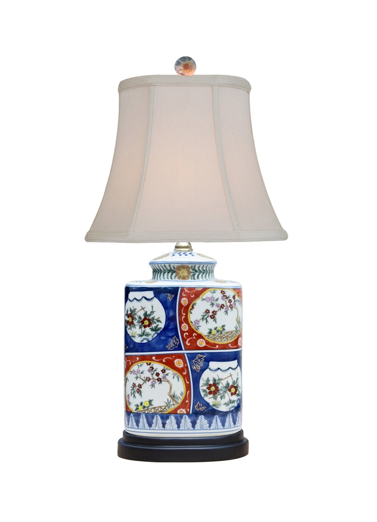 Imari Oval Porcelain Jar Table Lamp 21"