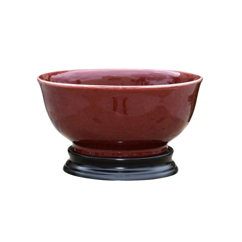 Porcelain Oxblood Bowl 10" Diameter