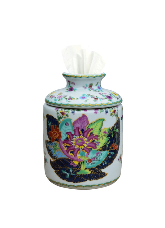 Tobacco Leaf Style Porcelain Tissue Holder