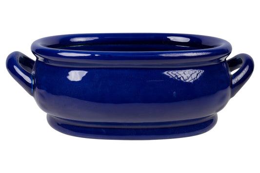Oriental Cobalt Blue Porcelain Handled Footbath 18inches L ength